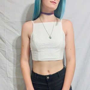 White crop top